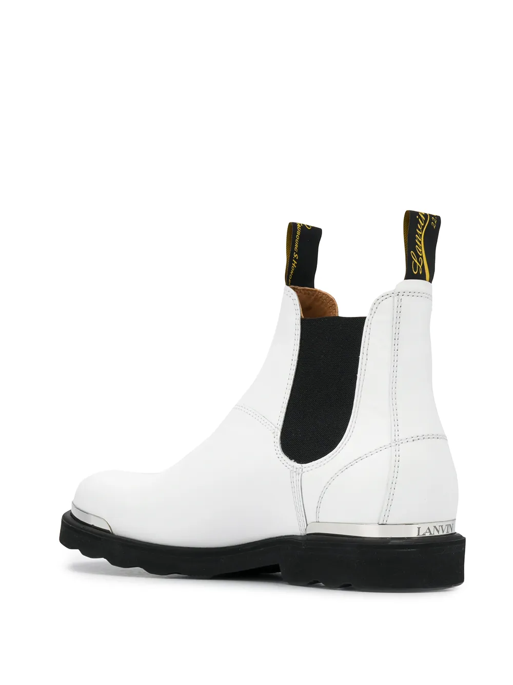 Lanvin metallic tip ankle boots White