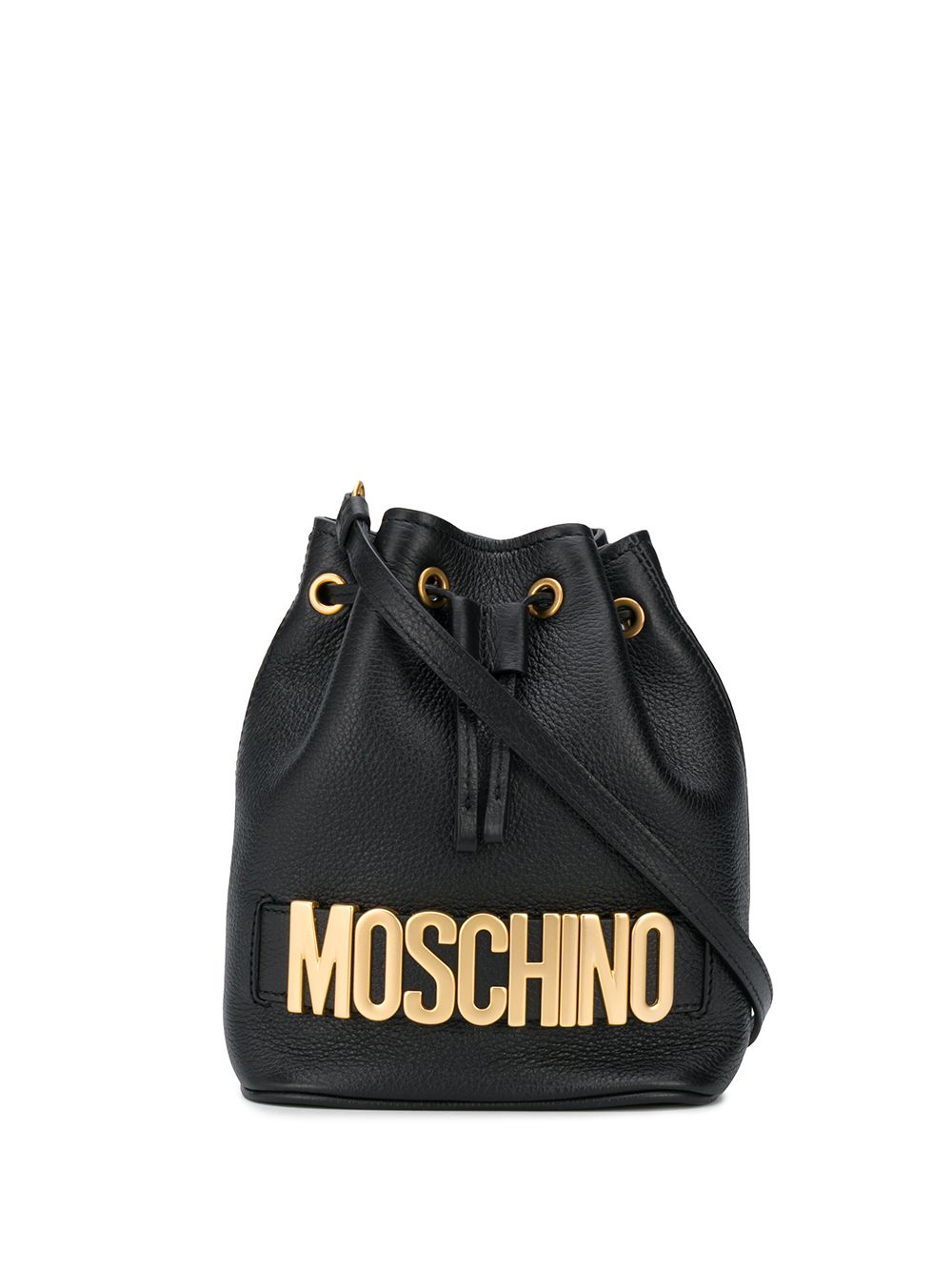 фото Moschino сумка-ведро с металлическим логотипом
