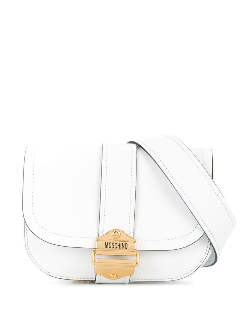 Moschino Saddle Belt Bag In White