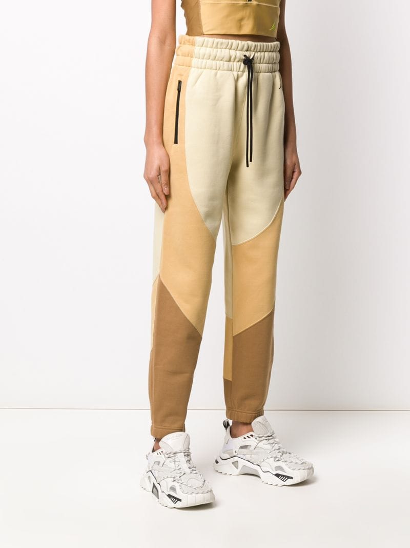 Shop Nike Jordan Fleece Track Pants In Neutrals