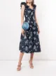 Image 2 of Delpozo floral-matelassé ruffle-trimmed dress