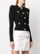 Balmain structured shoulders cardigan