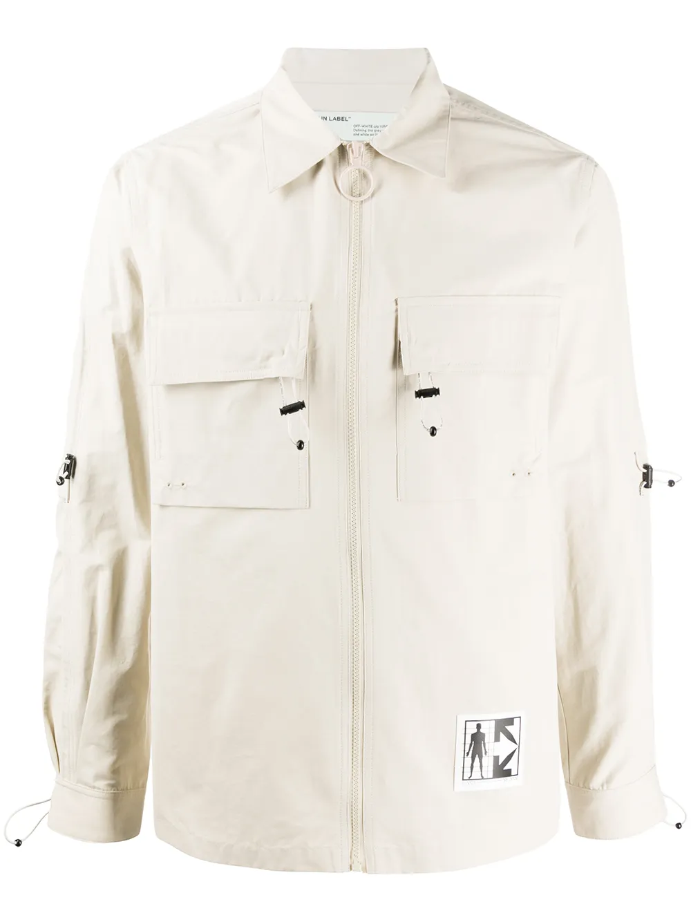 TOGGLE-DETAIL ZIPPED LOGO JACKET