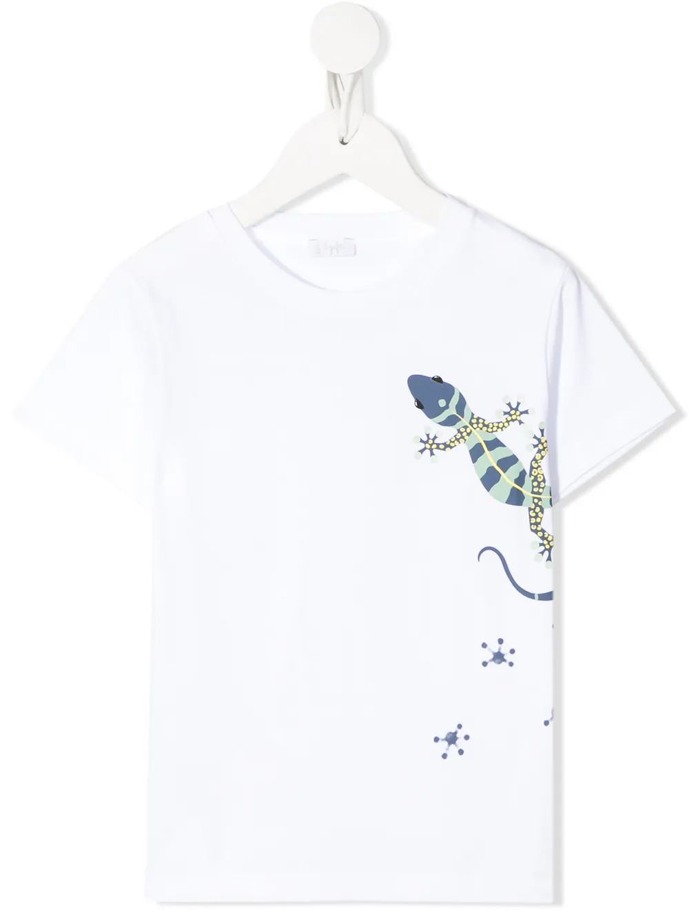 Il Gufo Kids' Lizard Print T-shirt In White