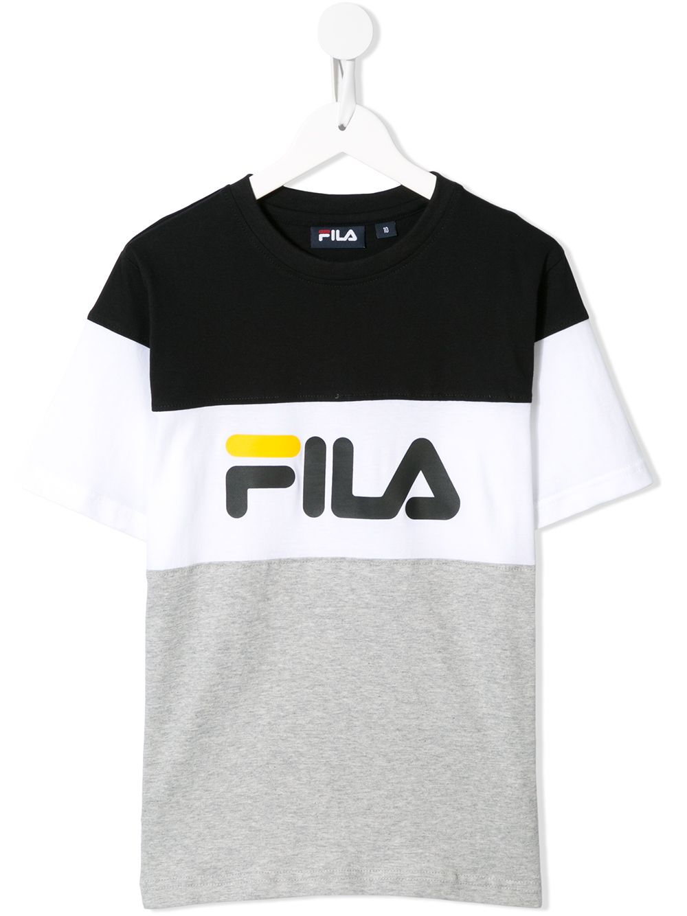 фото Fila kids футболка в стиле колор-блок с логотипом