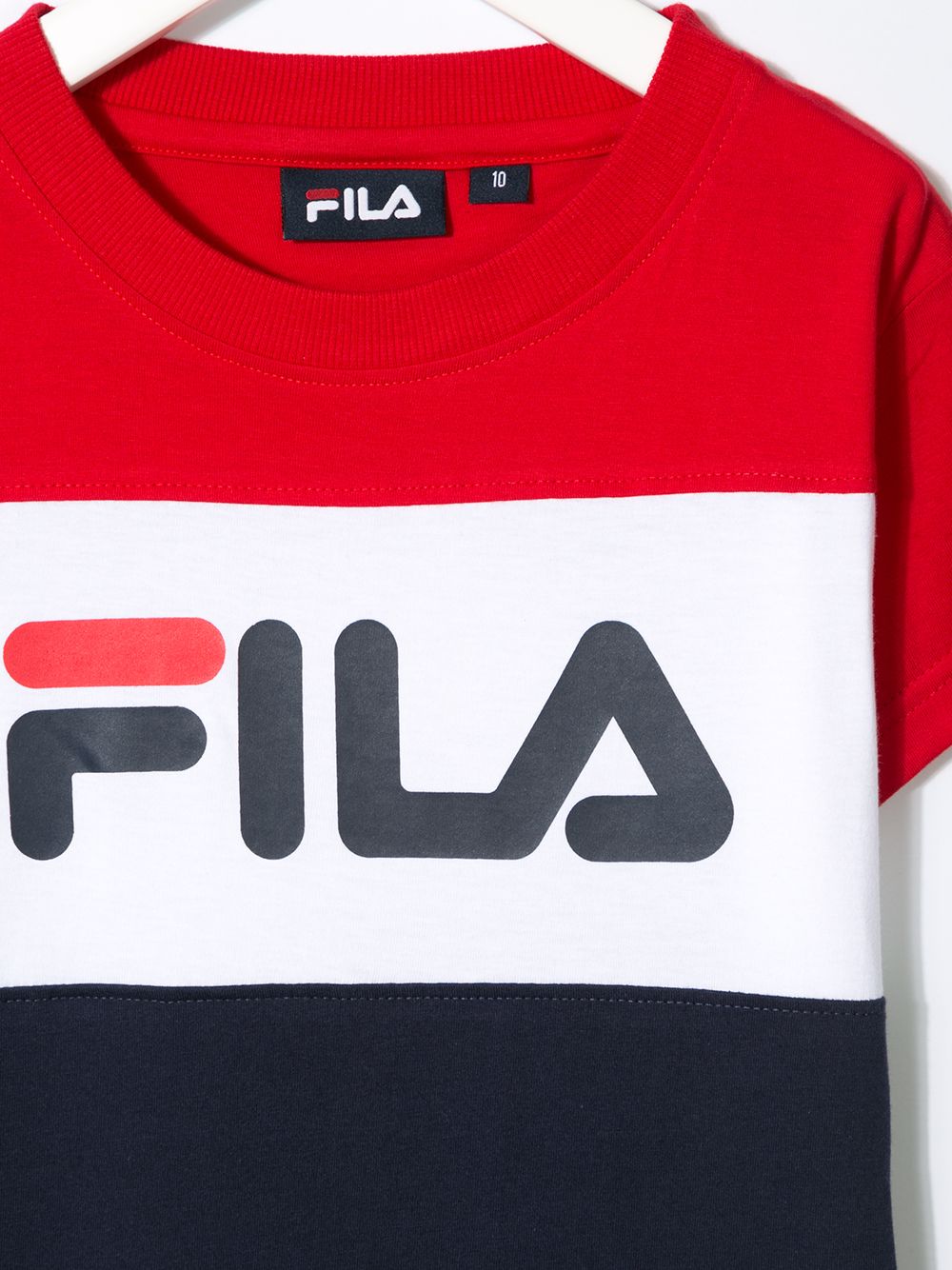 фото Fila kids футболка в стиле колор-блок с короткими рукавами