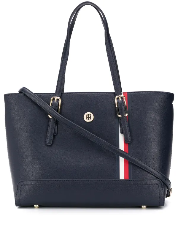 tommy hilfiger navy blue tote bag