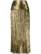 Image 1 of Saint Laurent metallic-effect pleated skirt