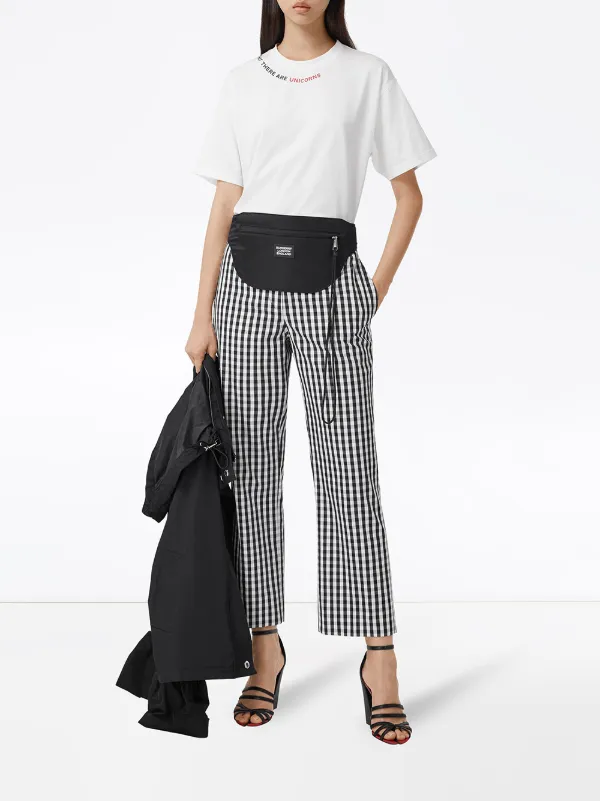Gingham cropped trousers Clearance
