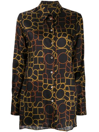 JOSEPH Beatrice logo print Shirt Farfetch