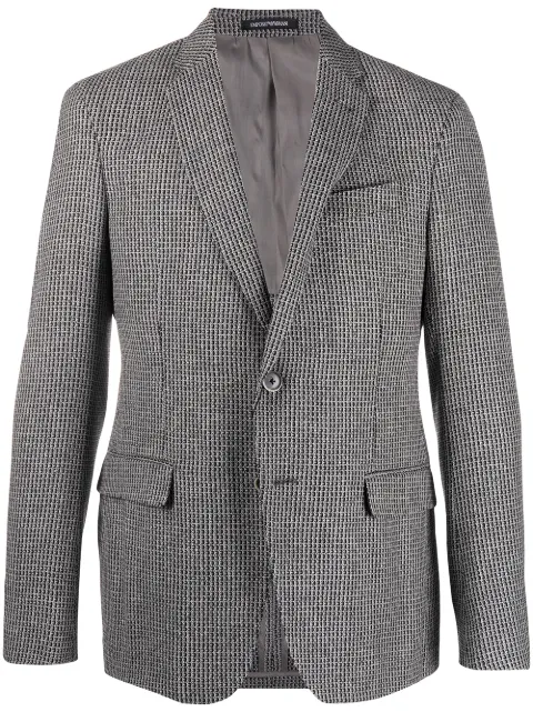 Emporio Armani single-breasted textured blazer