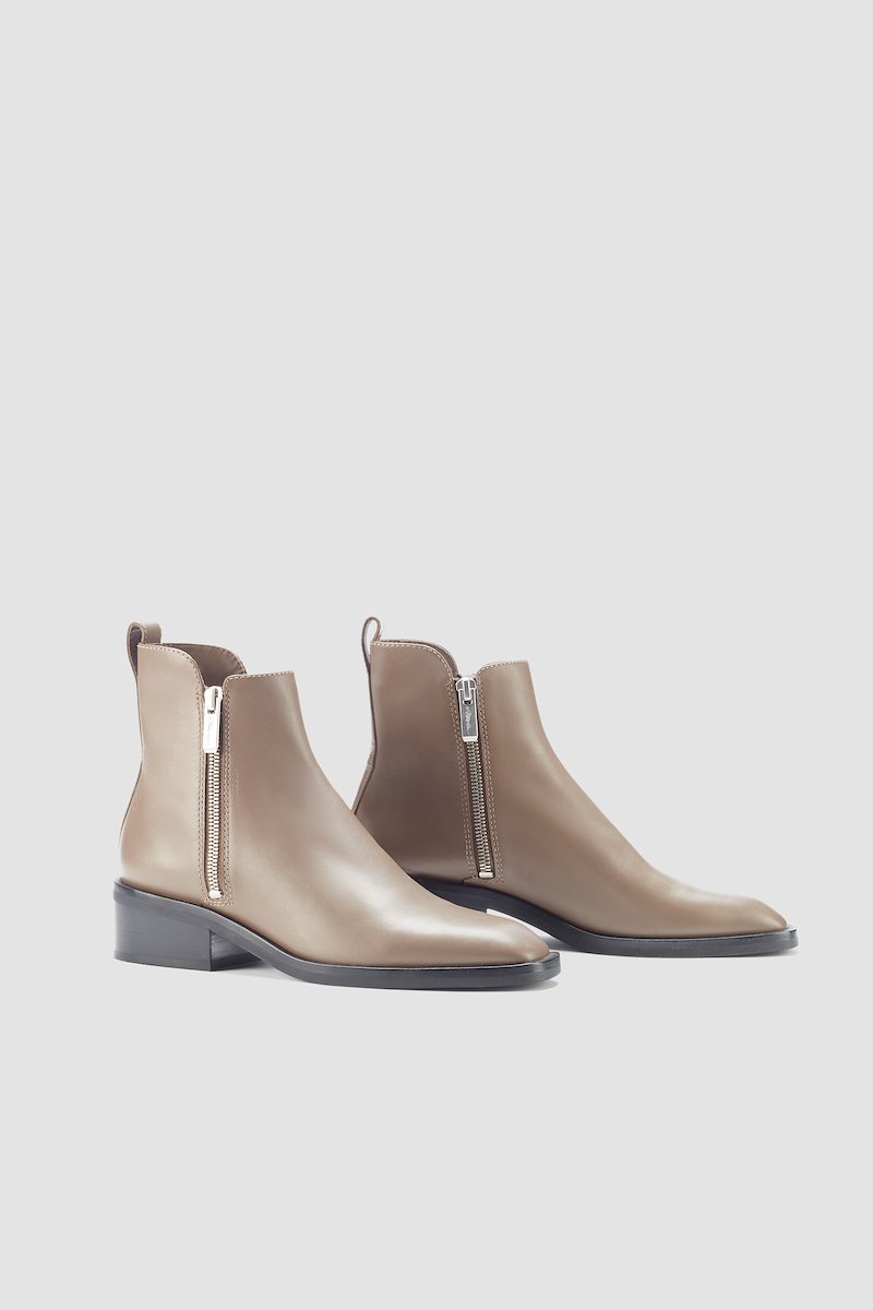 Alexa 40MM Boot-taupe #1 Alexa 40MM Boot, TAUPE Furs & Skins->Calf Leather ALEXA - 40MM BOOT from 3.1 Phillip Lim. - 1