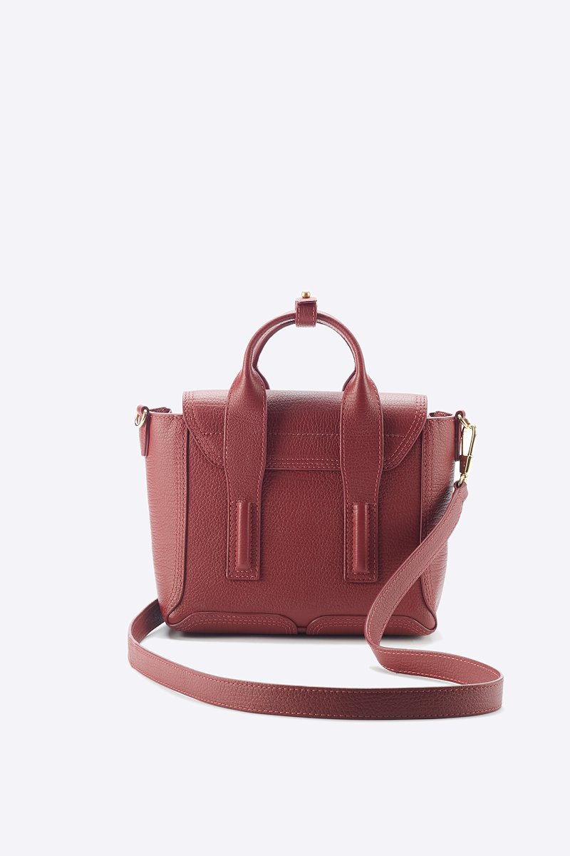 Pashli Mini Satchel-red #1 Pashli Mini Satchel, Red calf leather Pashli medium satchel from 3.1 PHILLIP LIM featuring two rounded top handles, padlock fastening, internal zip pocket and zip details.- 1