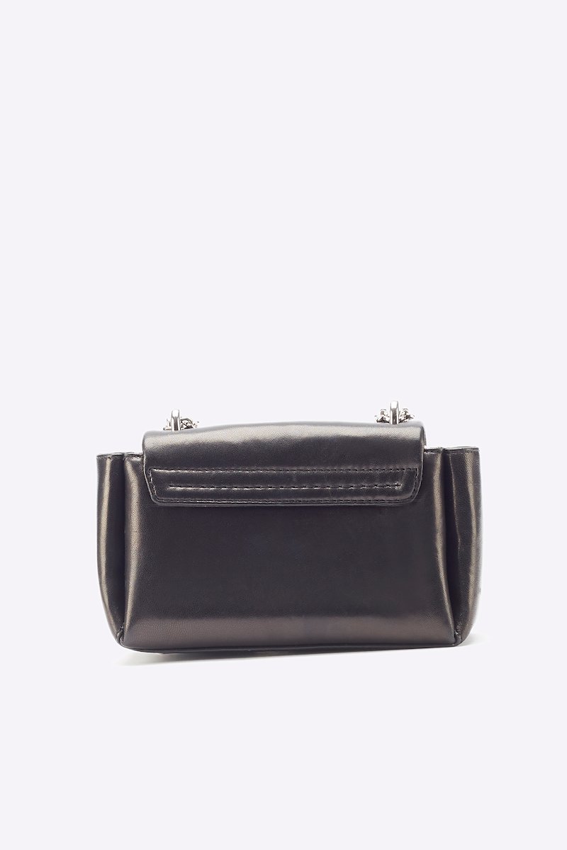 Alix Nano Soft Chain Bag-black #0 Alix Nano Soft Chain Bag, Black calf leather Alix chain crossbody bag from 3.1 PHILLIP LIM featuring foldover top with magnetic fastening, internal card slots, chain-link shoulder strap and logo plaque.- 2