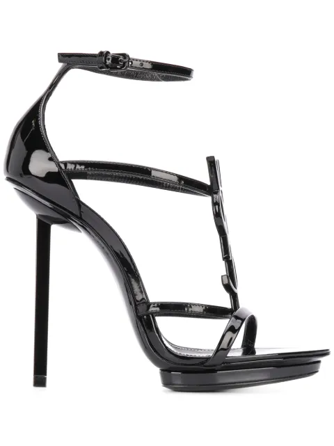ysl patent leather sandals