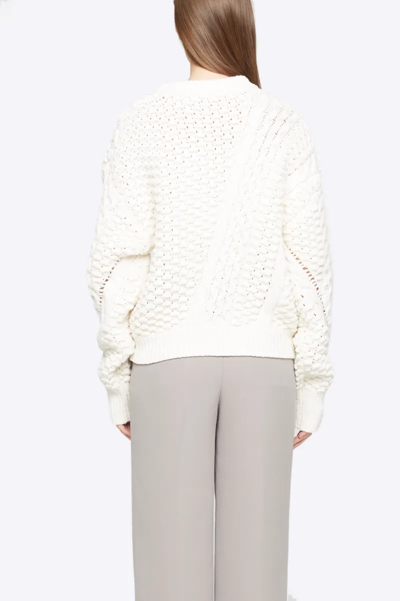 Cable Knit Crewneck Sweater | 3.1 