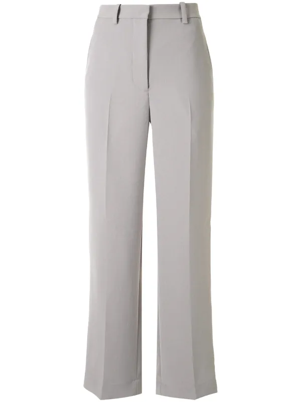 high waist straight leg trousers