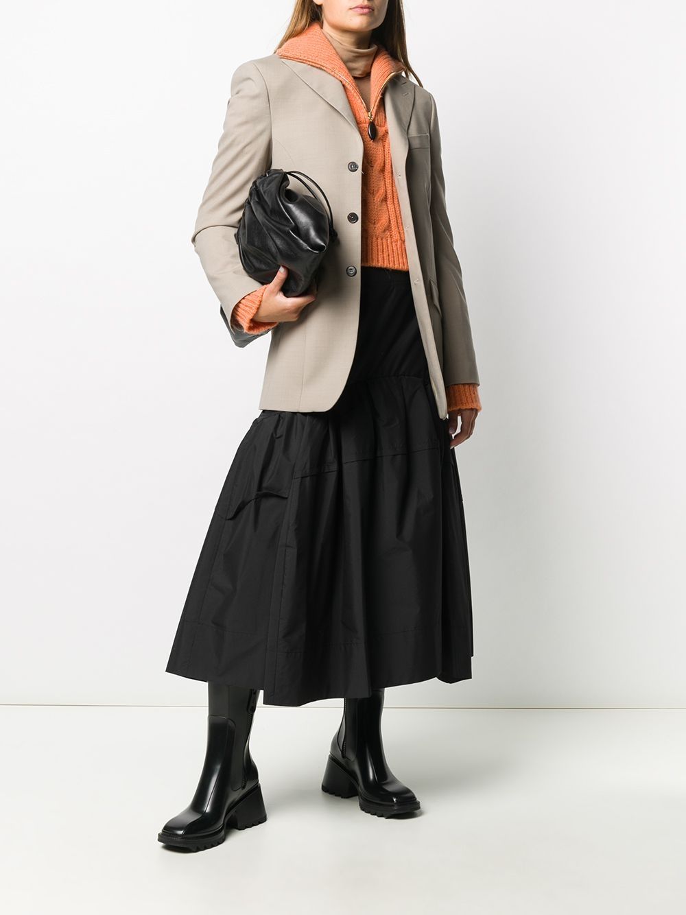 Shop 3.1 Phillip Lim / フィリップ リム Tiered Midi Skirt In Black