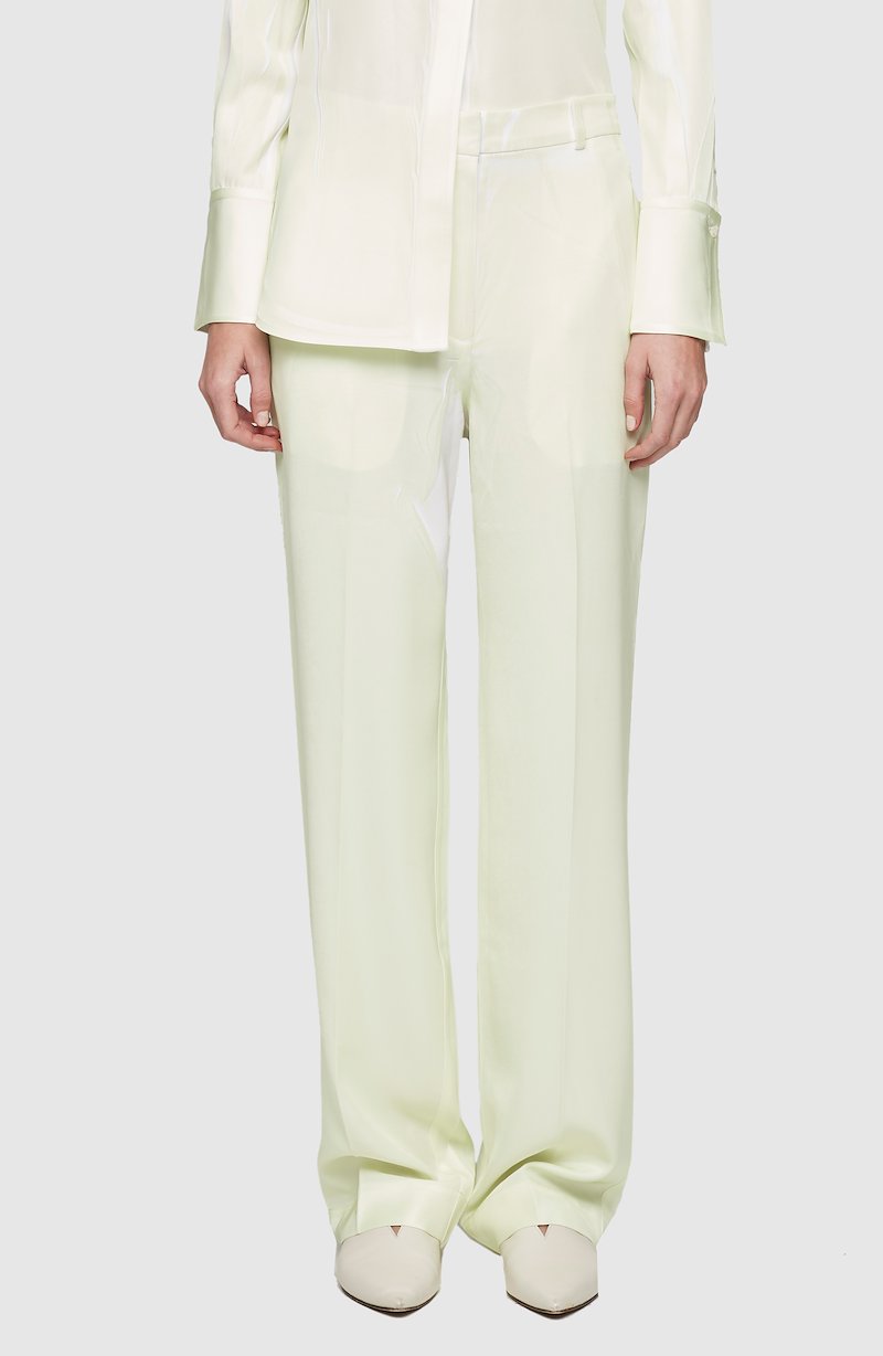 Overprinted Relaxed Fit Trouser-yellow #0 Overprinted Relaxed Fit Trouser, Elegance never goes out of style. Cut with a straight leg, these pale yellow and white tailored trousers from 3.1 Phillip Lim are the perfect choice for a sophisticated look. Make them yours - before someone else does. Featuring a high waist, belt loops, a concealed front fastening, side slit pockets, back buttoned welt pocket, a straight leg and a long length. POSITIVELY CONSCIOUS: This product is made with a certified eco-material or a recycled material that is better for the planet, so you can be confident you are choosing positively.- 0