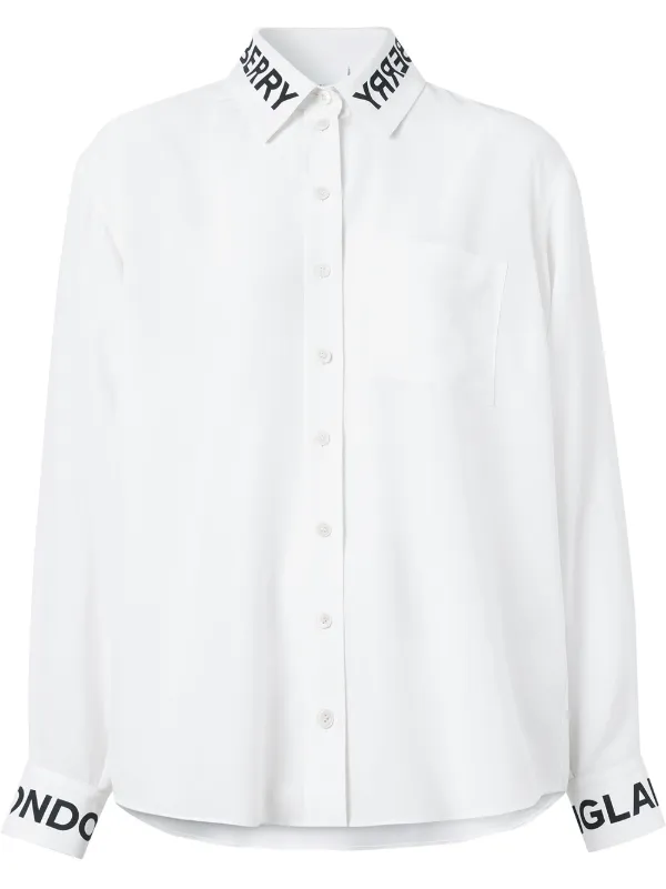 burberry white collar shirt