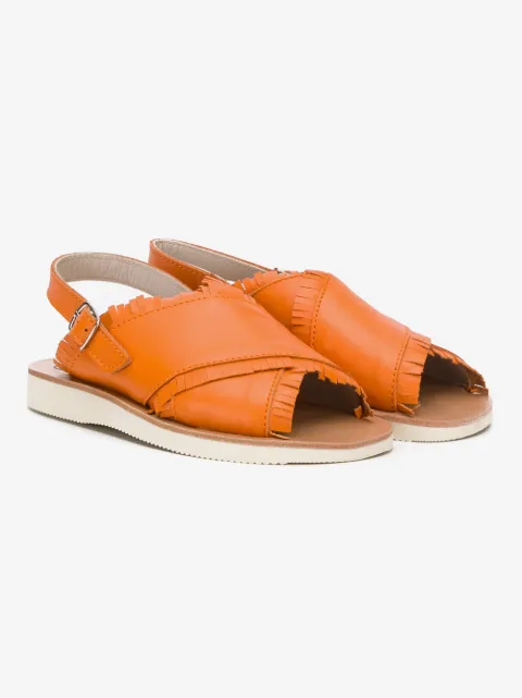 Pèpè frayed edges sandals