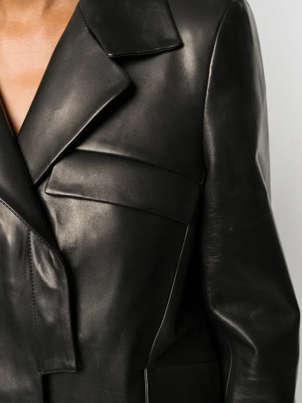 leather black blazer