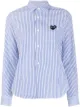 Image 1 of Comme Des Garçons Play stripe print heart shirt
