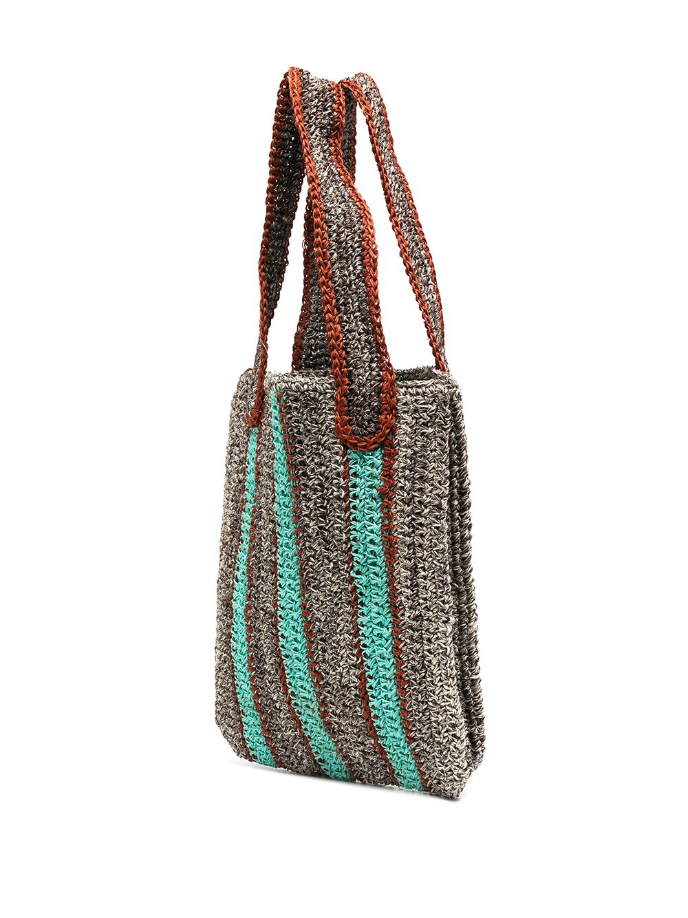 фото Marni market striped crochet shoulder bag