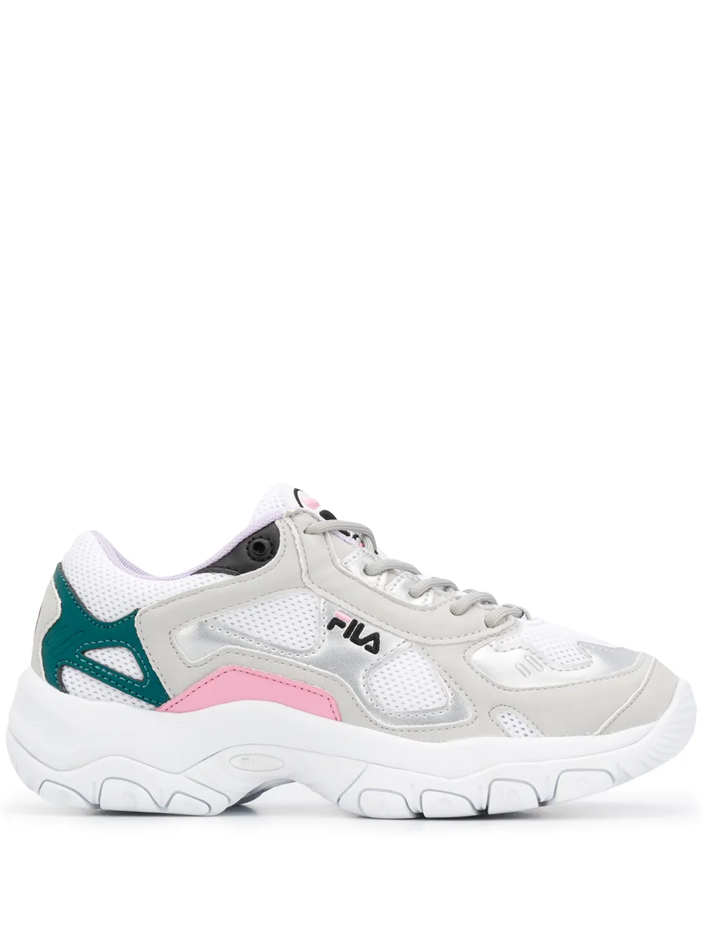 

Fila contrast panel chunky heel sneakers - White