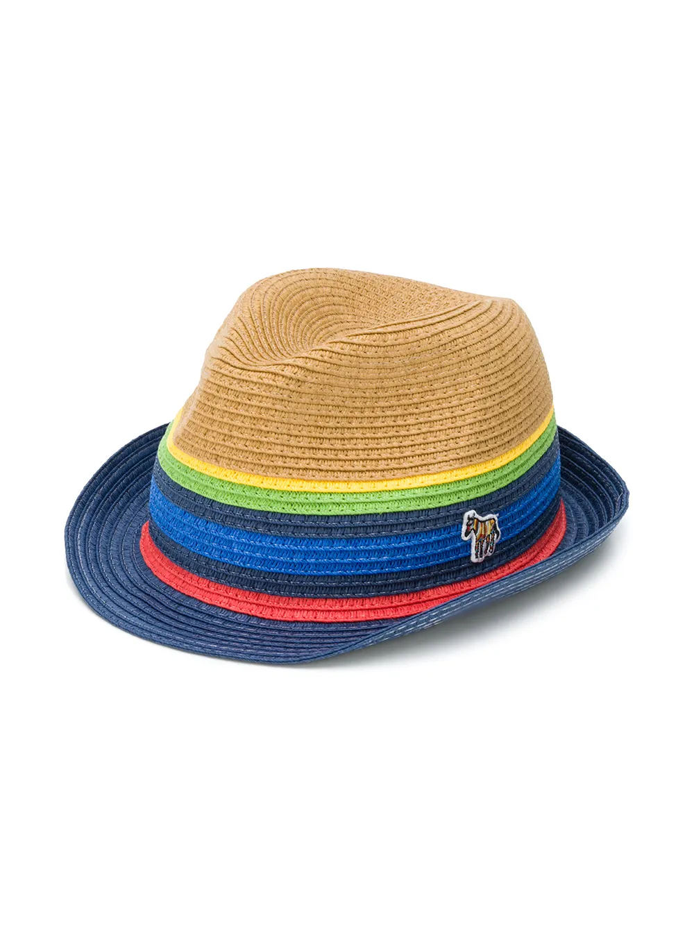 Shop Paul Smith Junior Colour Block Fedora Hat In Neutrals