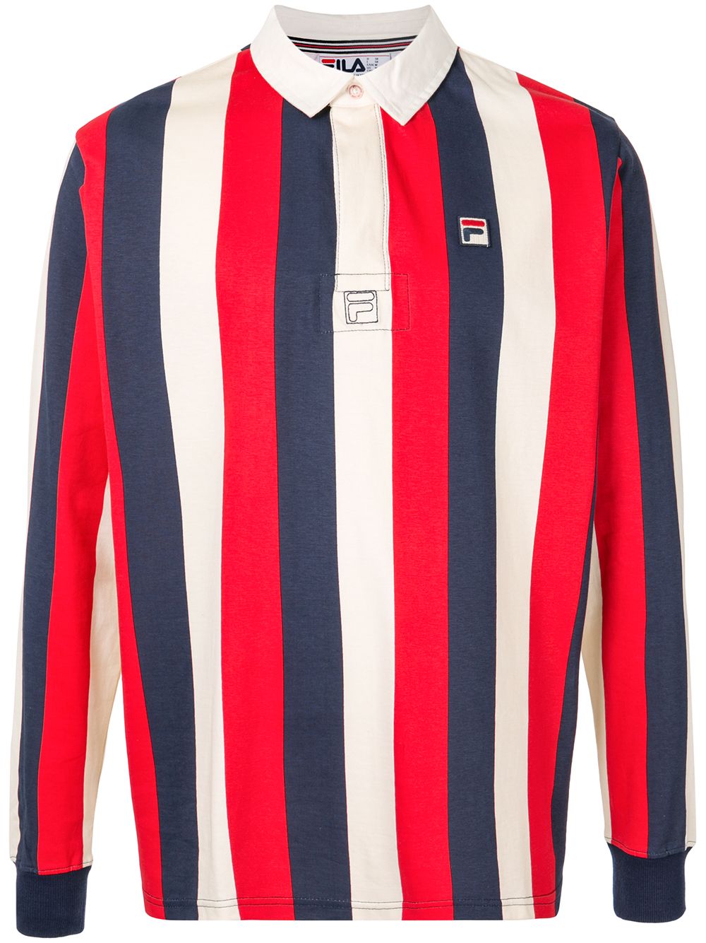 Shop Fila Striped Polo Shirt In Multicolour