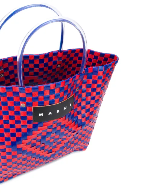 market woven stripe medium tote