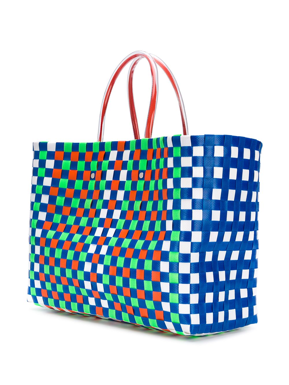 фото Marni market плетеная сумка-тоут с логотипом