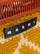 Marni Market knit logo tote bag