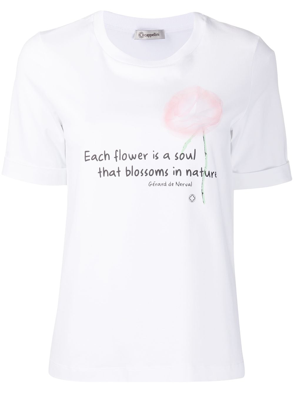 фото Peserico футболка с цветочным принтом