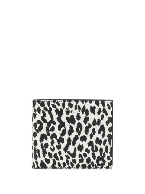 Saint Laurent portefeuille à imprimé léopard