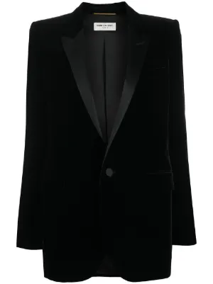 Womens black velvet tuxedo deals jacket