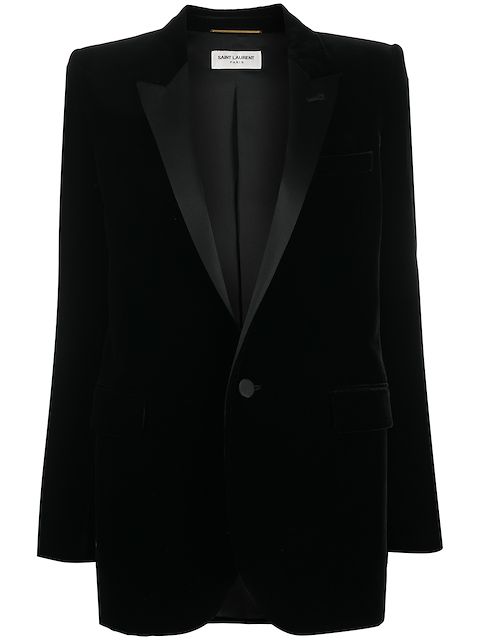 Saint Laurent single-breasted velvet tuxedo jacket