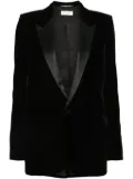 Saint Laurent single-breasted velvet tuxedo jacket - Black