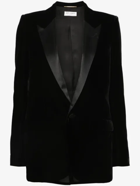 Saint Laurent single-breasted velvet tuxedo jacket