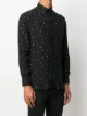 Saint Laurent vertical stripe embroidered shirt