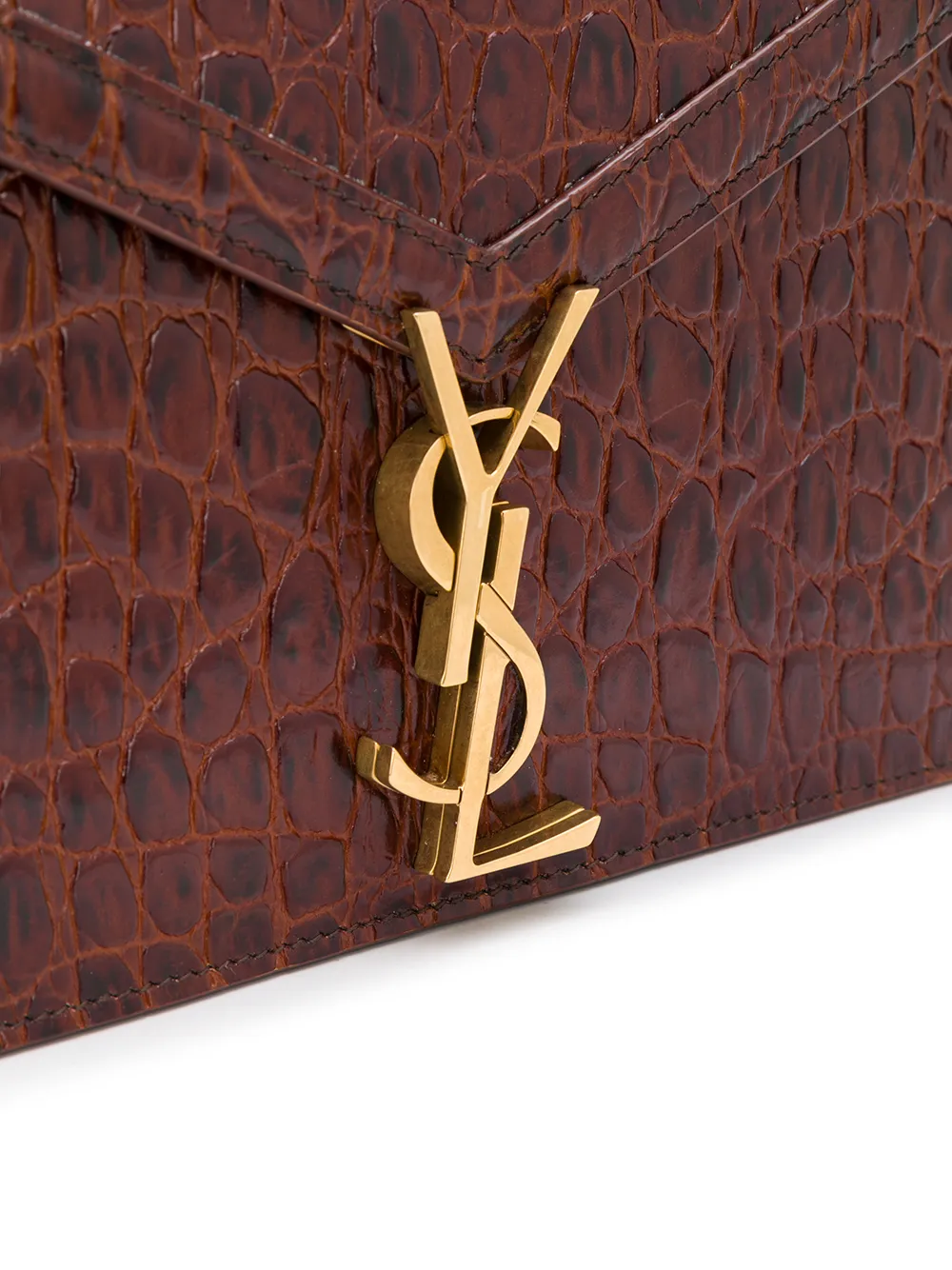 Saint Laurent Cassandra crocodileeffect Shoulder Bag Farfetch