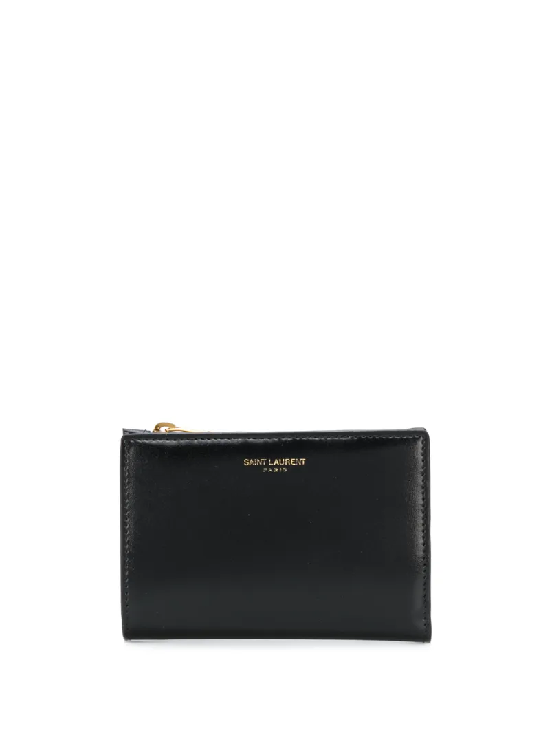 Click to view more detailed imagery on our partner's website Saint Laurent Bi-fold Embossed Logo Wallet In Black