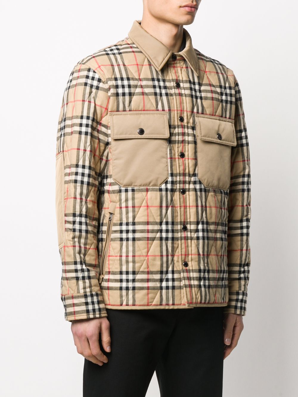 фото Burberry стеганая куртка в клетку vintage check