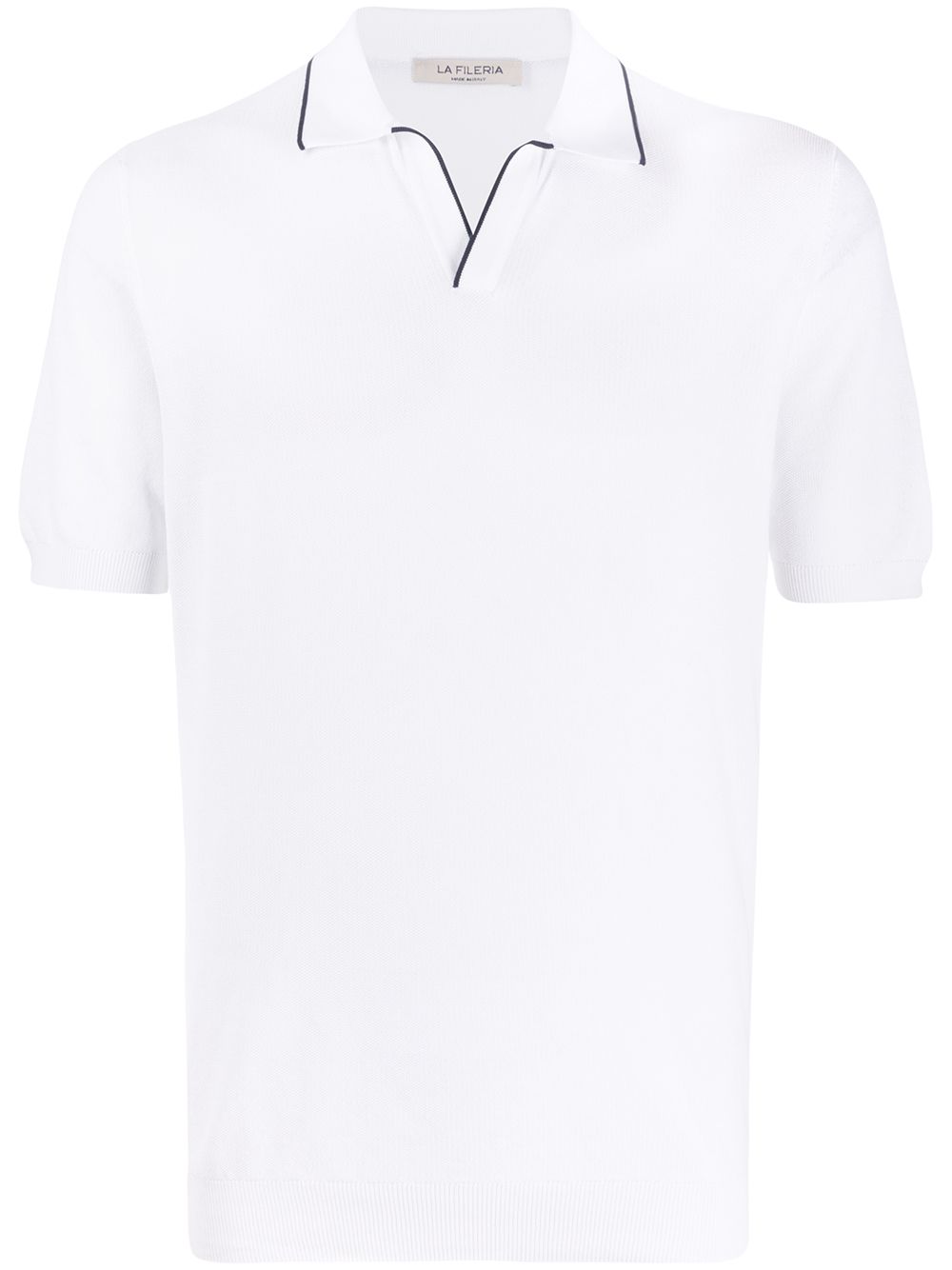 Shop Fileria Short Sleeved Polo Shirt In White