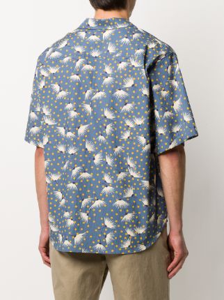 dandelion-print short-sleeved shirt展示图