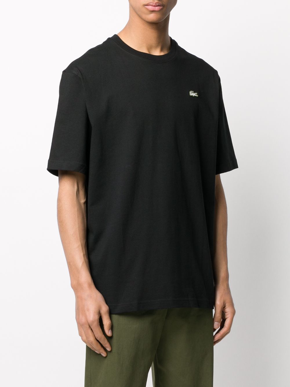 фото Lacoste live logo patch crew-neck t-shirt