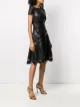 Talbot Runhof faux leather laser-cut dress
