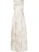Image 1 of Talbot Runhof jacquard effect maxi dress