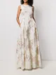 Image 2 of Talbot Runhof jacquard effect maxi dress